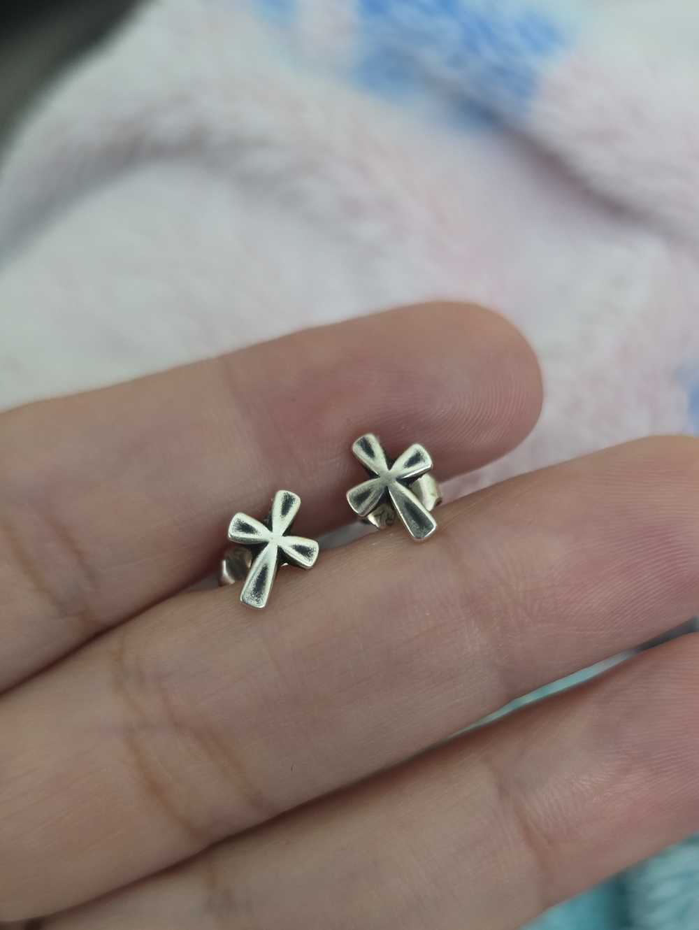 James Avery Silver Cross Stud Earrings Sign Of Faith